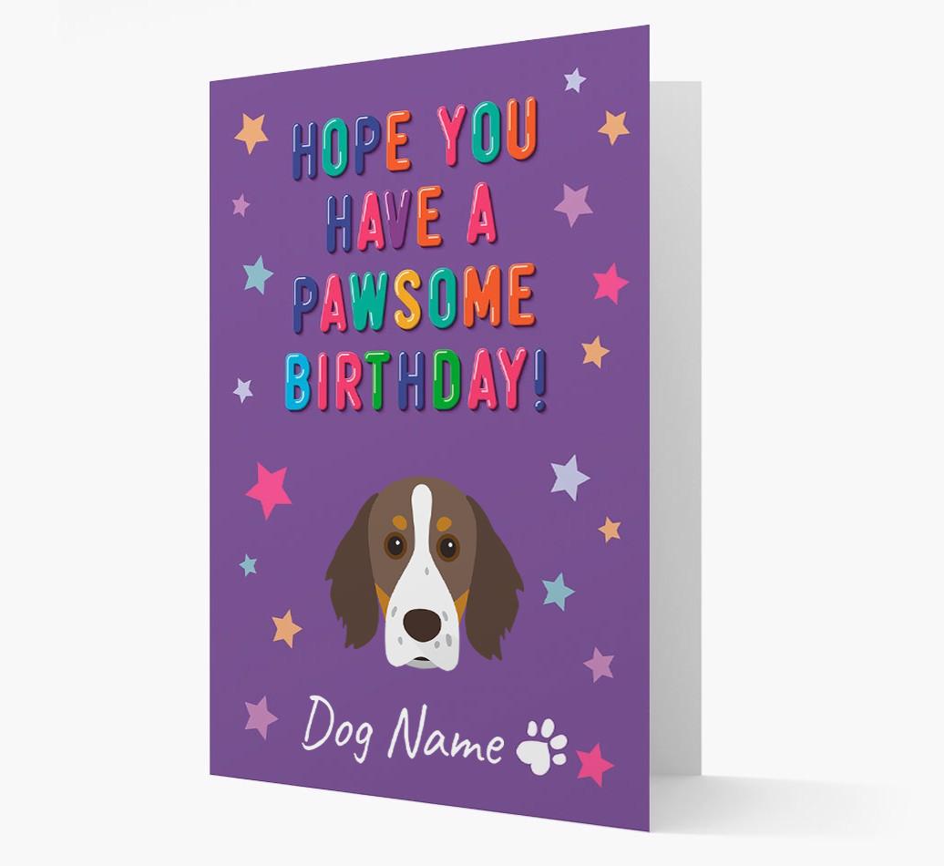 Personalised Card 'Hope You Have A Pawesome Birthday' with {breedCommonName} Icon