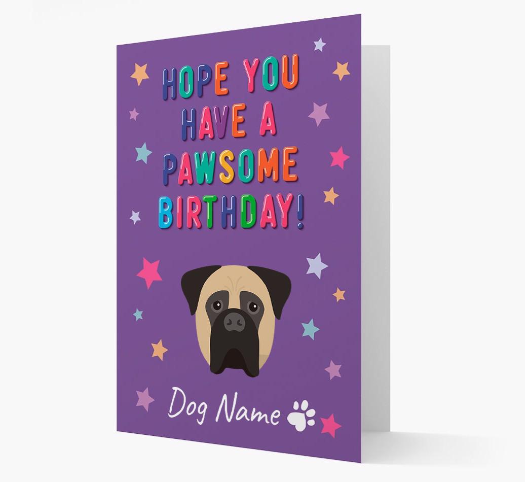 Personalised Card 'Hope You Have A Pawesome Birthday' with {breedCommonName} Icon