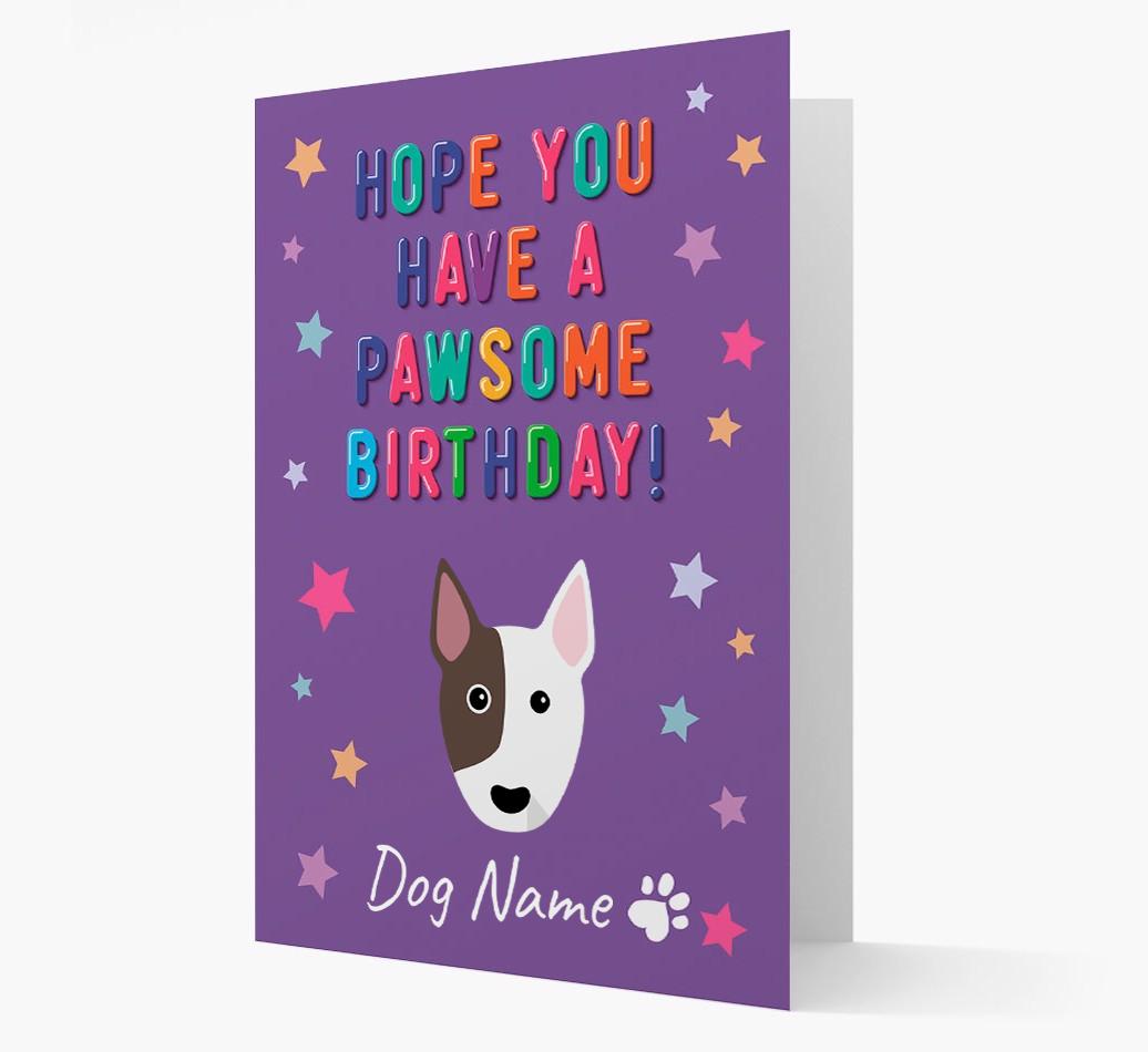 Personalised Card 'Hope You Have A Pawesome Birthday' with {breedCommonName} Icon