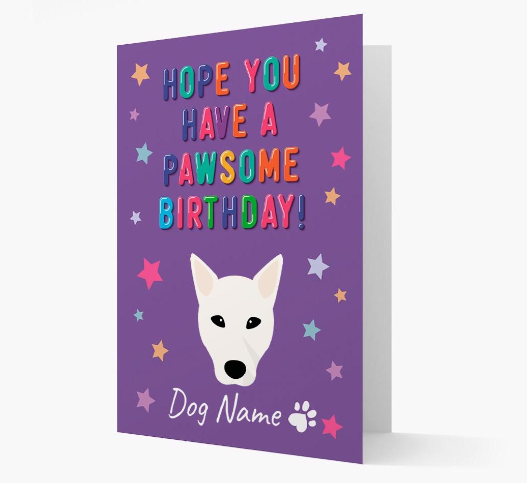 Personalised Card 'Hope You Have A Pawesome Birthday' with {breedCommonName} Icon
