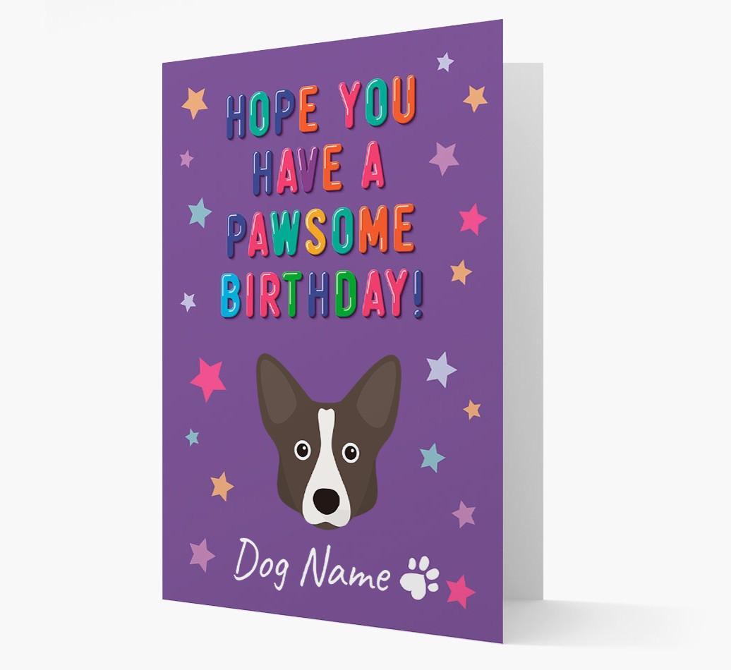 Personalised Card 'Hope You Have A Pawesome Birthday' with {breedCommonName} Icon