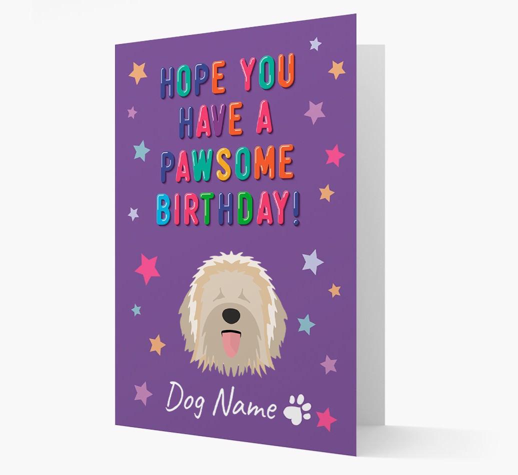 Personalised Card 'Hope You Have A Pawesome Birthday' with {breedCommonName} Icon