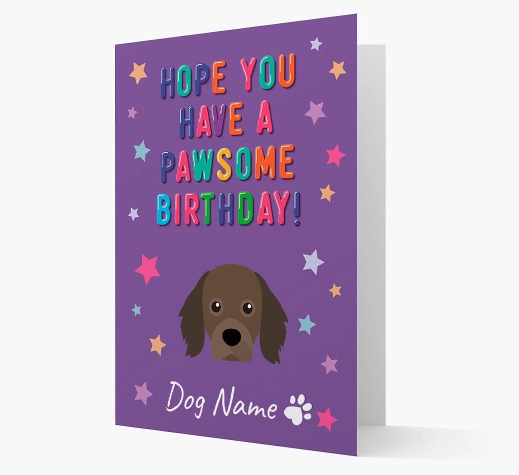 Personalised Card 'Hope You Have A Pawesome Birthday' with {breedCommonName} Icon