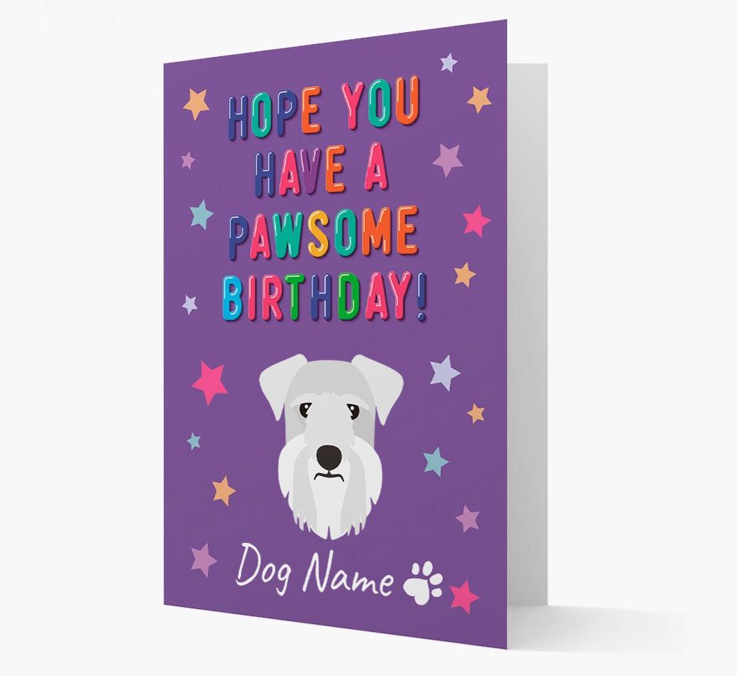 Personalised Card 'Hope You Have A Pawesome Birthday' with {breedCommonName} Icon