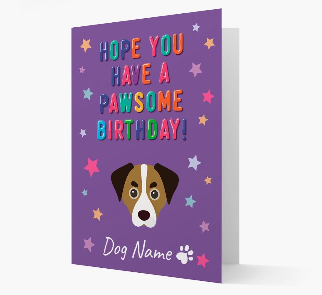 Personalised Card 'Hope You Have A Pawesome Birthday' with {breedCommonName} Icon