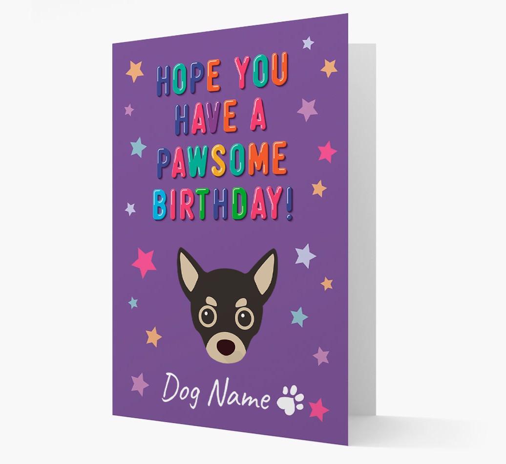 Personalised Card 'Hope You Have A Pawesome Birthday' with {breedCommonName} Icon