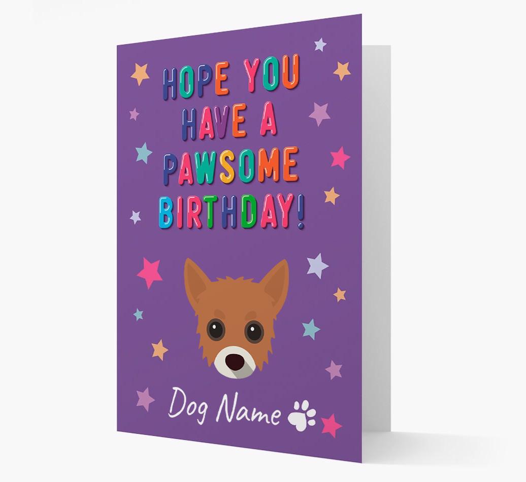 Personalised Card 'Hope You Have A Pawesome Birthday' with {breedCommonName} Icon