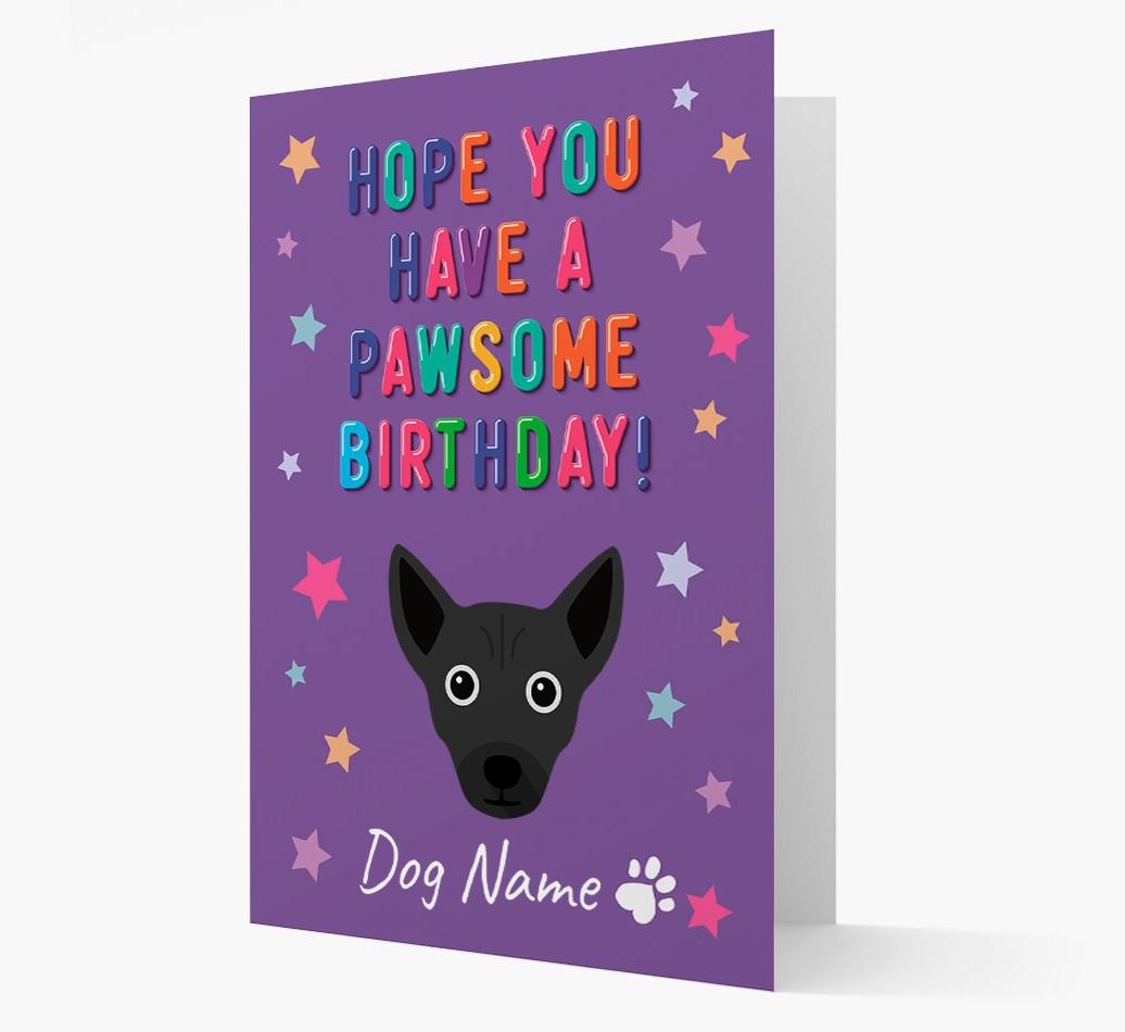 Personalised Card 'Hope You Have A Pawesome Birthday' with {breedCommonName} Icon