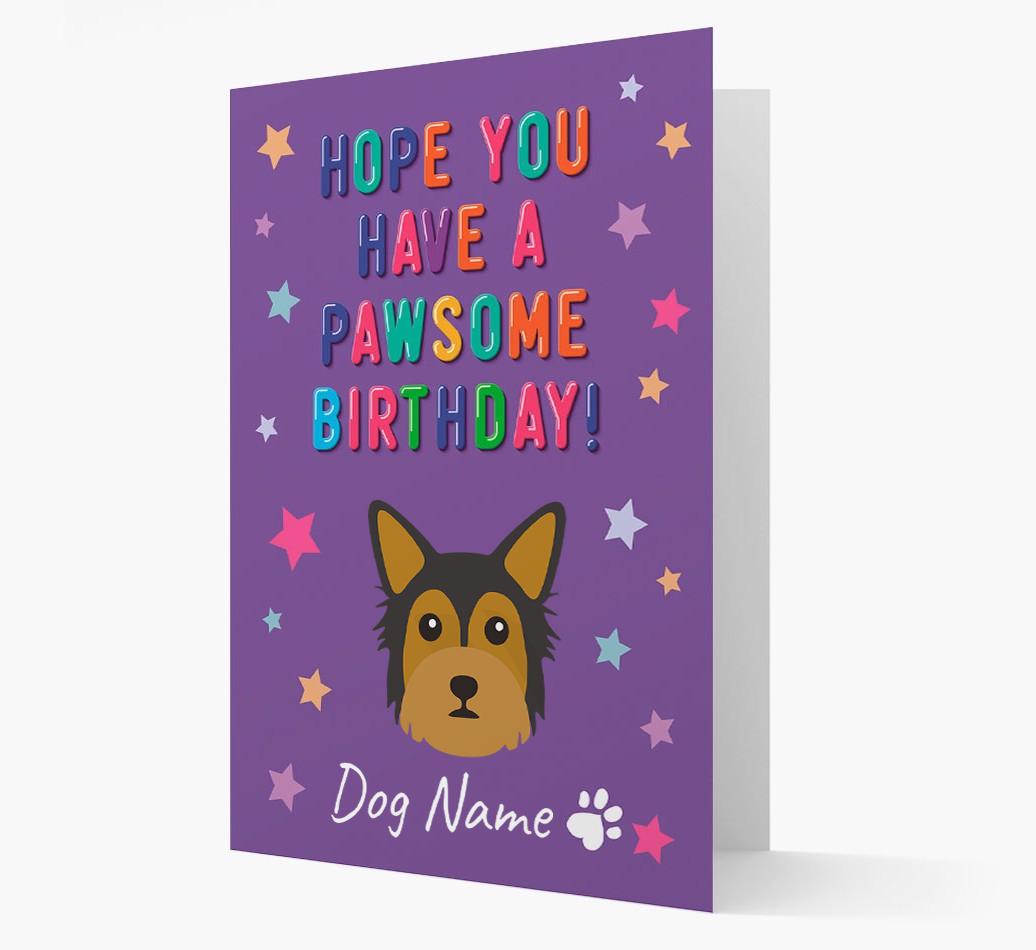 Personalised Card 'Hope You Have A Pawesome Birthday' with {breedCommonName} Icon