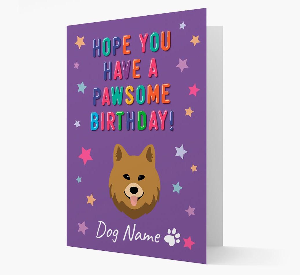 Personalised Card 'Hope You Have A Pawesome Birthday' with {breedCommonName} Icon