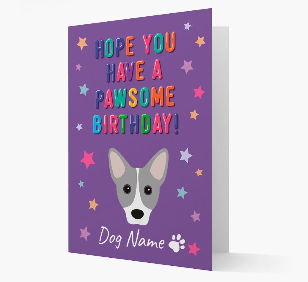 Personalised Card 'Hope You Have A Pawesome Birthday' with {breedCommonName} Icon