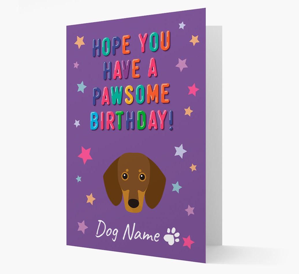 Personalised Card 'Hope You Have A Pawesome Birthday' with {breedCommonName} Icon