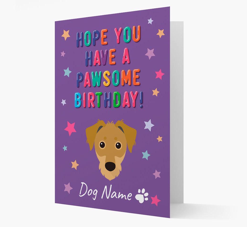 Personalised Card 'Hope You Have A Pawesome Birthday' with {breedCommonName} Icon