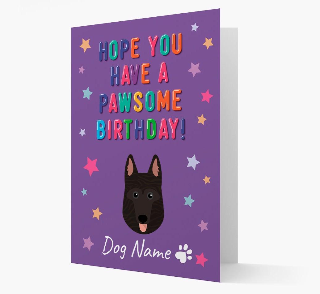 Personalised Card 'Hope You Have A Pawesome Birthday' with {breedCommonName} Icon