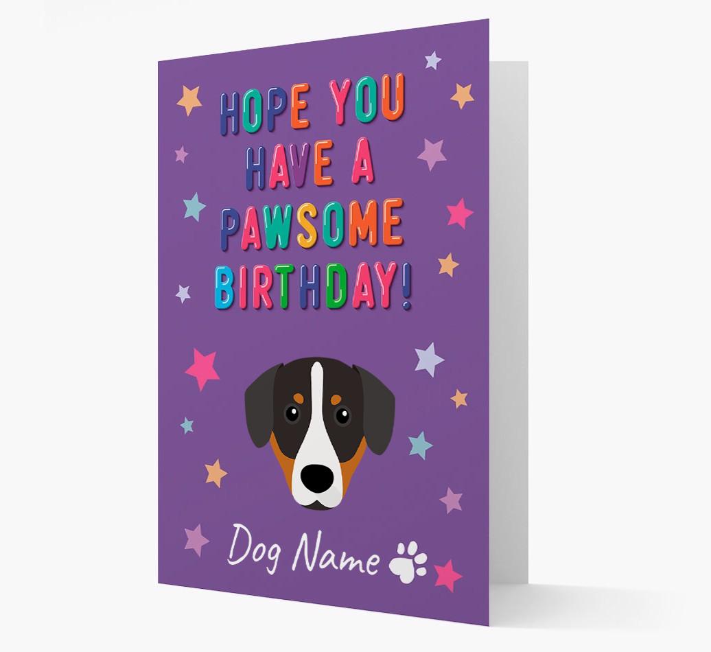 Personalised Card 'Hope You Have A Pawesome Birthday' with {breedCommonName} Icon