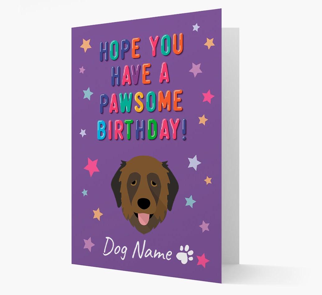 Personalised Card 'Hope You Have A Pawesome Birthday' with {breedCommonName} Icon