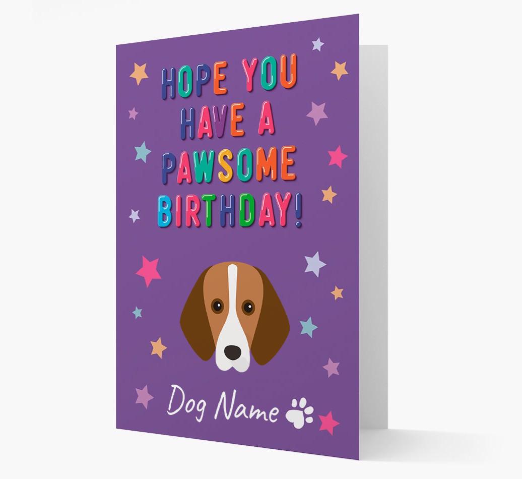 Personalised Card 'Hope You Have A Pawesome Birthday' with {breedCommonName} Icon