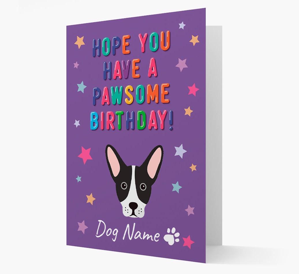 Personalised Card 'Hope You Have A Pawesome Birthday' with {breedCommonName} Icon
