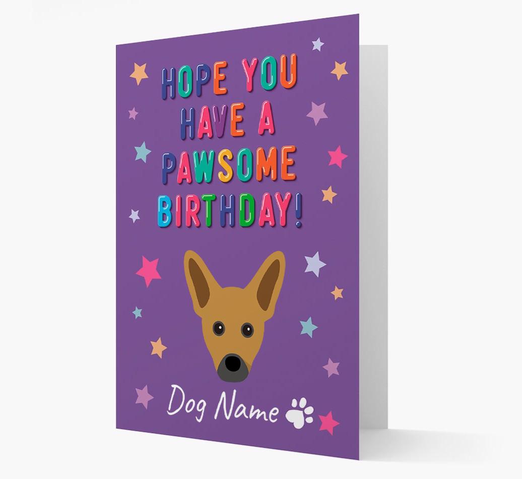 Personalised Card 'Hope You Have A Pawesome Birthday' with {breedCommonName} Icon
