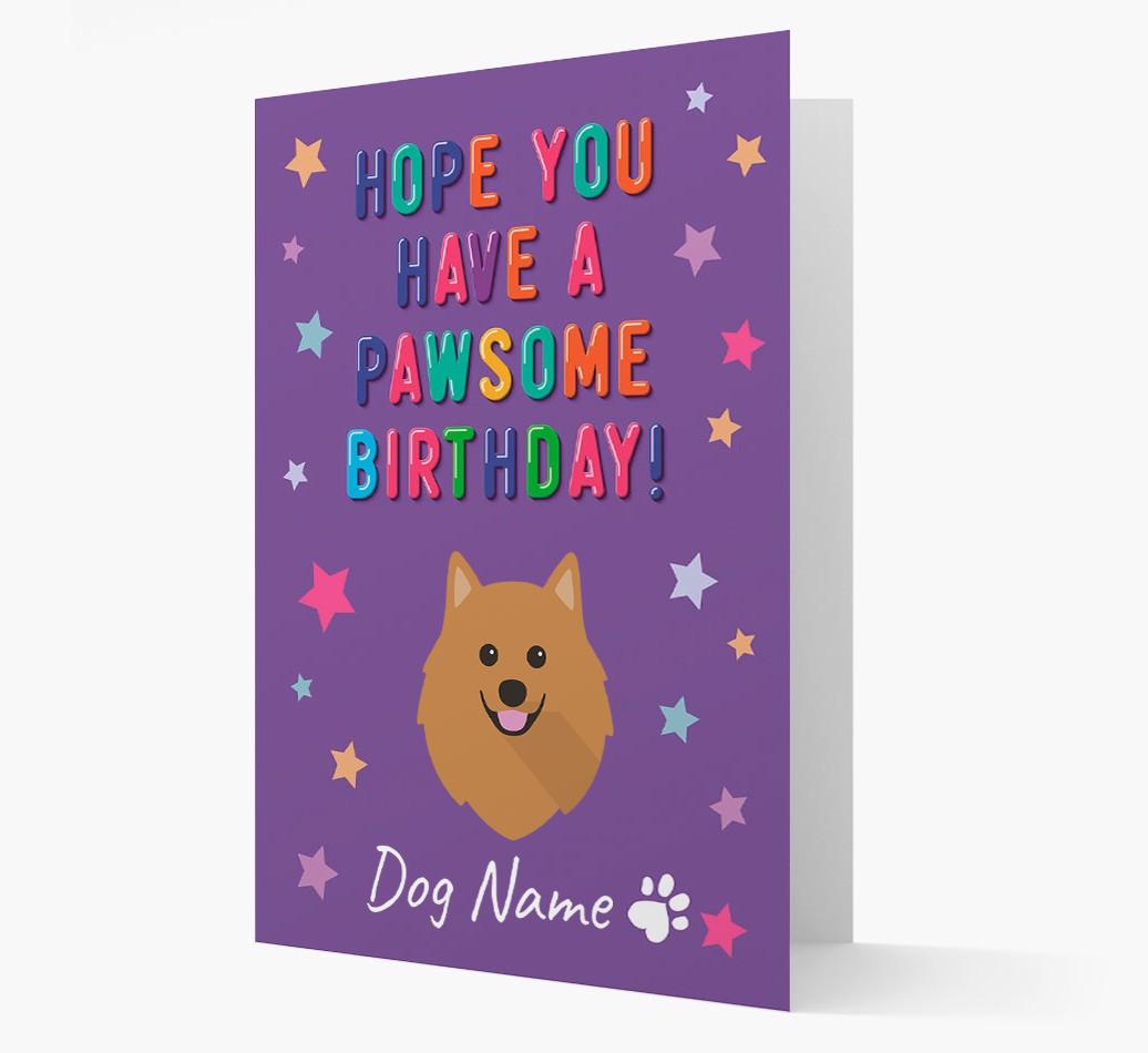 Personalised Card 'Hope You Have A Pawesome Birthday' with {breedCommonName} Icon