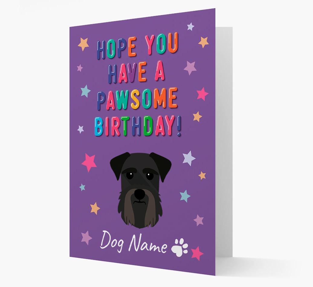 Personalised Card 'Hope You Have A Pawesome Birthday' with {breedCommonName} Icon