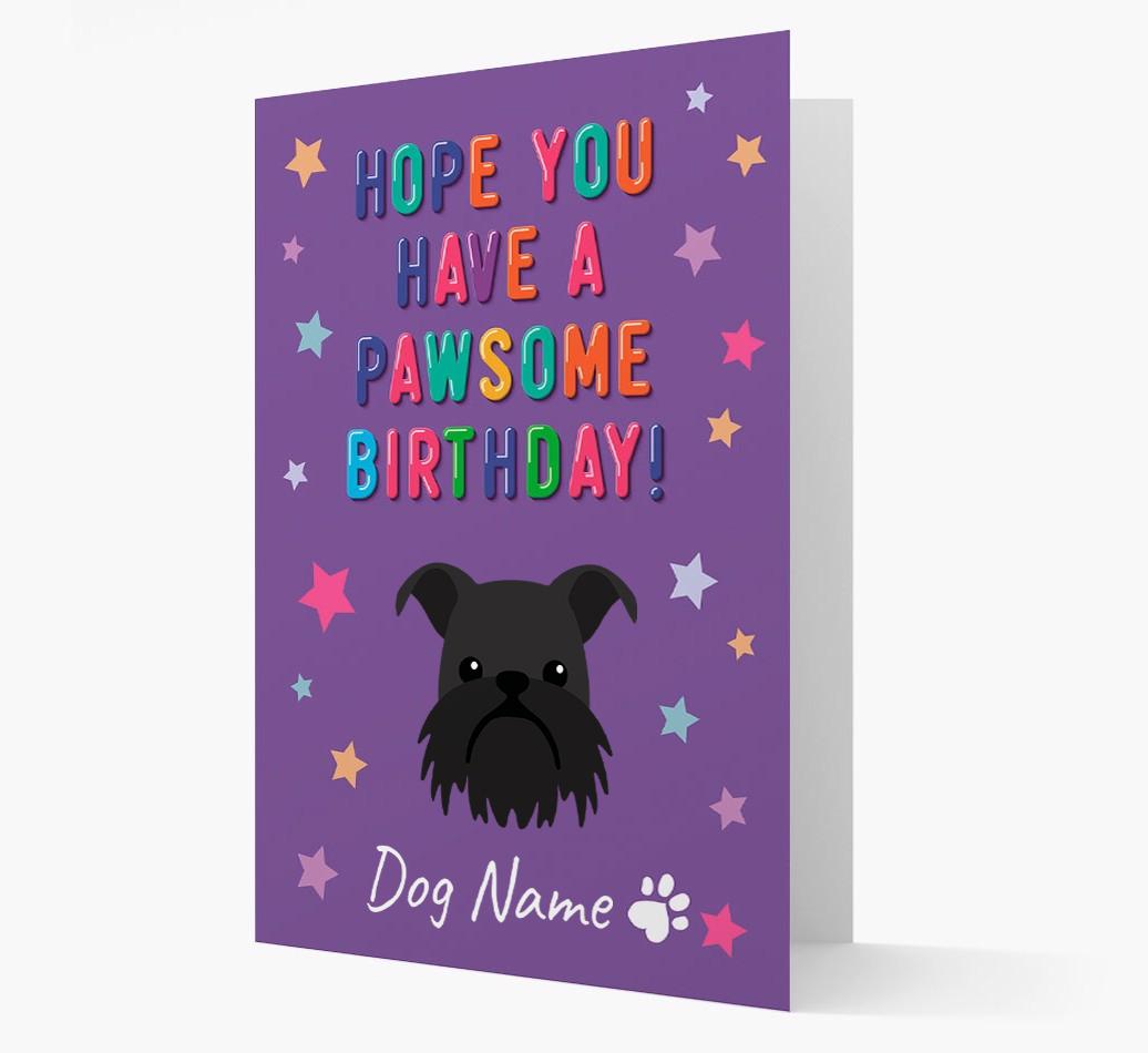 Personalised Card 'Hope You Have A Pawesome Birthday' with {breedCommonName} Icon