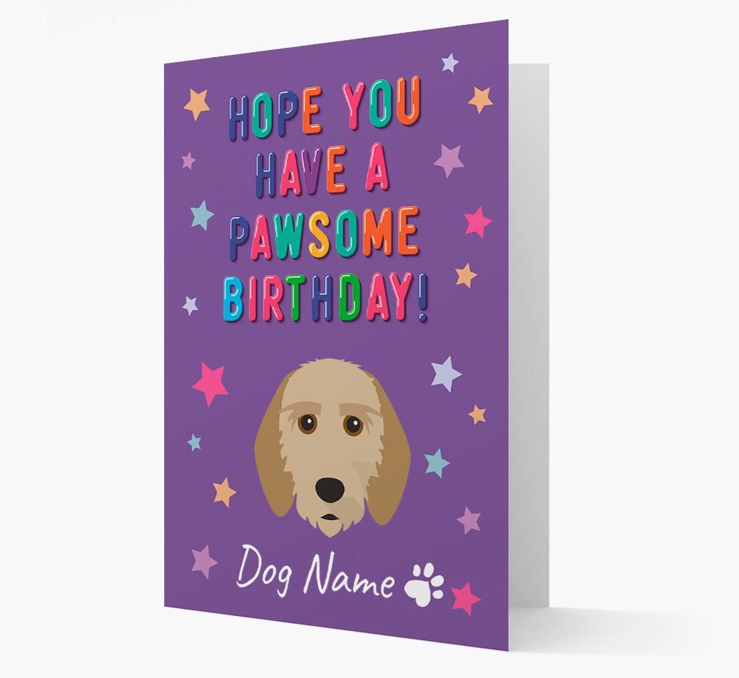 Personalised Card 'Hope You Have A Pawesome Birthday' with {breedCommonName} Icon