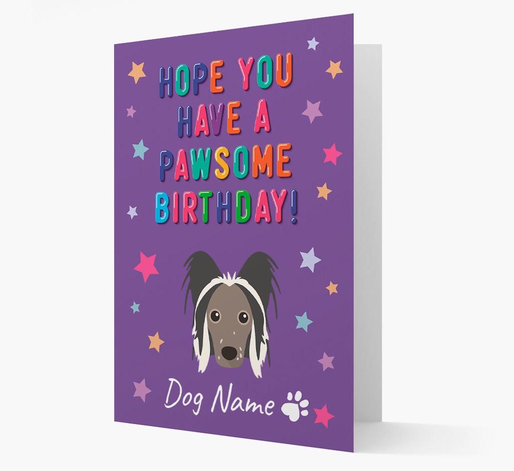 Personalised Card 'Hope You Have A Pawesome Birthday' with {breedCommonName} Icon