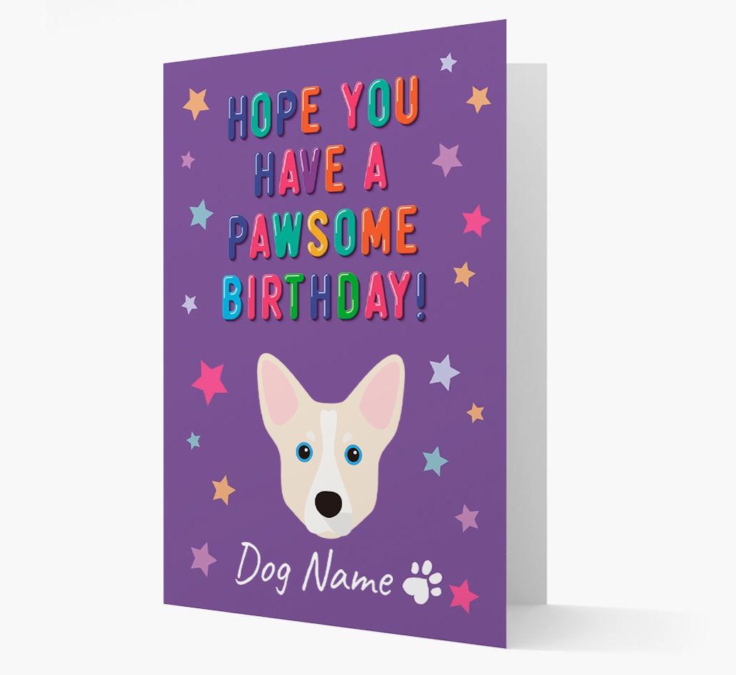 Personalised Card 'Hope You Have A Pawesome Birthday' with {breedCommonName} Icon
