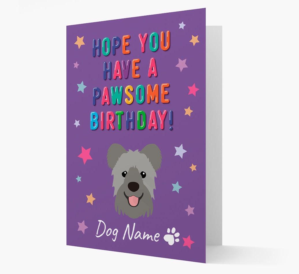 Personalised Card 'Hope You Have A Pawesome Birthday' with {breedCommonName} Icon