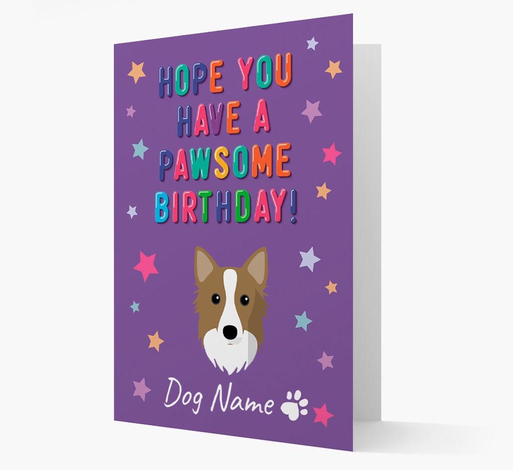 Personalised Card 'Hope You Have A Pawesome Birthday' with {breedCommonName} Icon