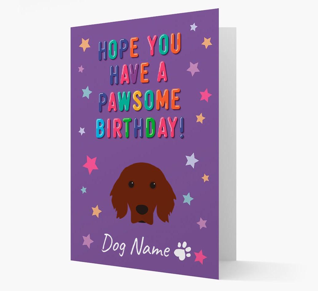 Personalised Card 'Hope You Have A Pawesome Birthday' with {breedCommonName} Icon