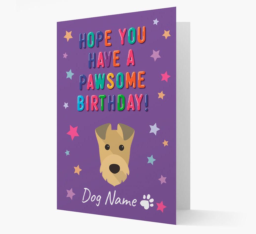 Personalised Card 'Hope You Have A Pawesome Birthday' with {breedCommonName} Icon