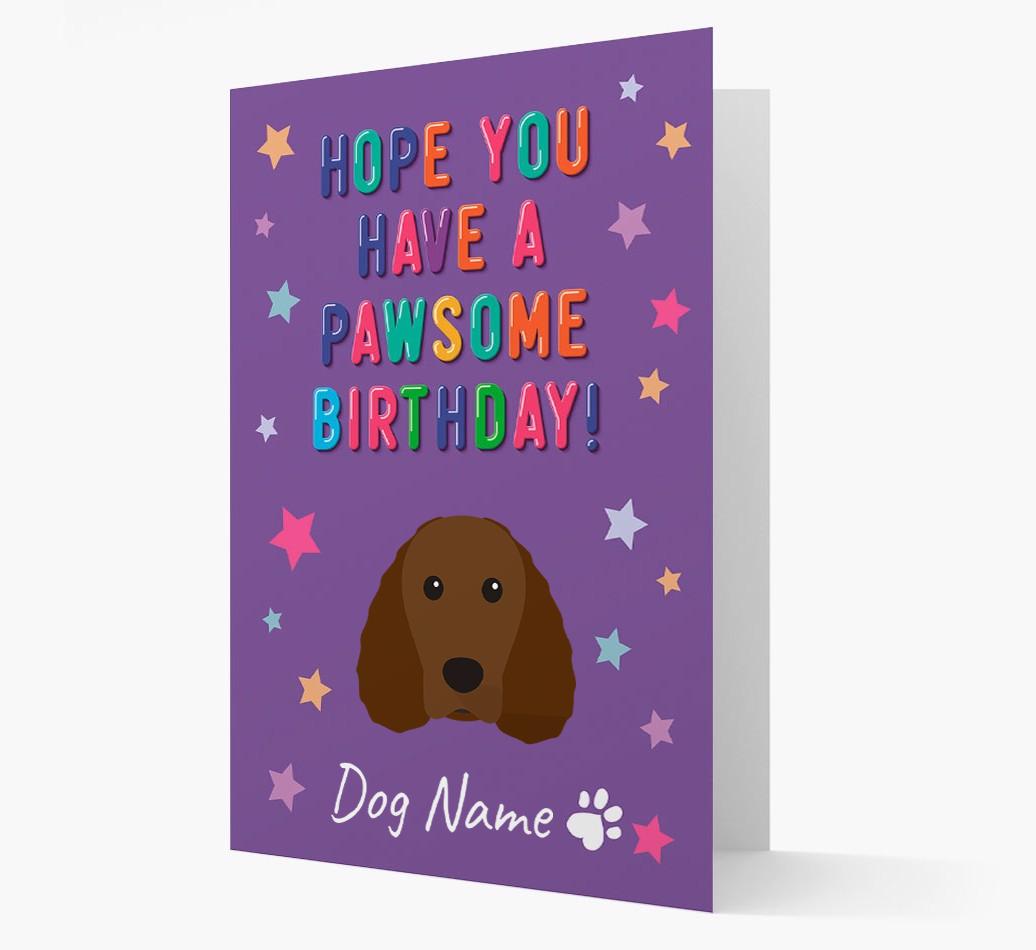 Personalised Card 'Hope You Have A Pawesome Birthday' with {breedCommonName} Icon