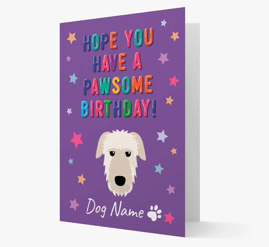 Personalised Card 'Hope You Have A Pawesome Birthday' with {breedCommonName} Icon