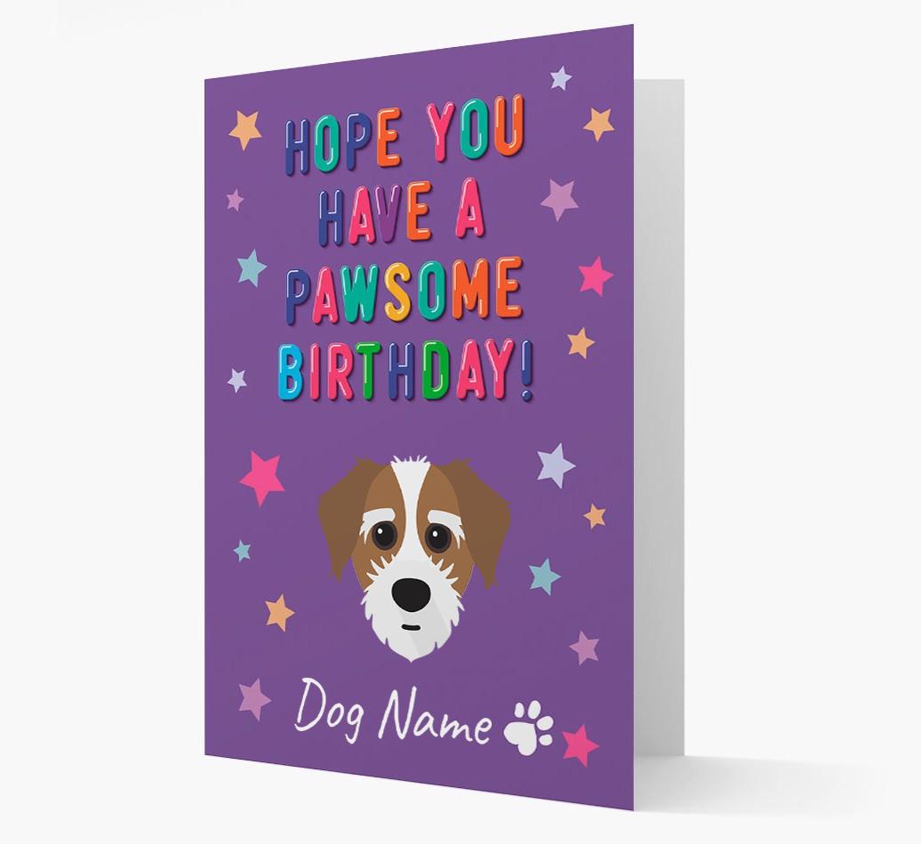 Personalised Card 'Hope You Have A Pawesome Birthday' with {breedCommonName} Icon