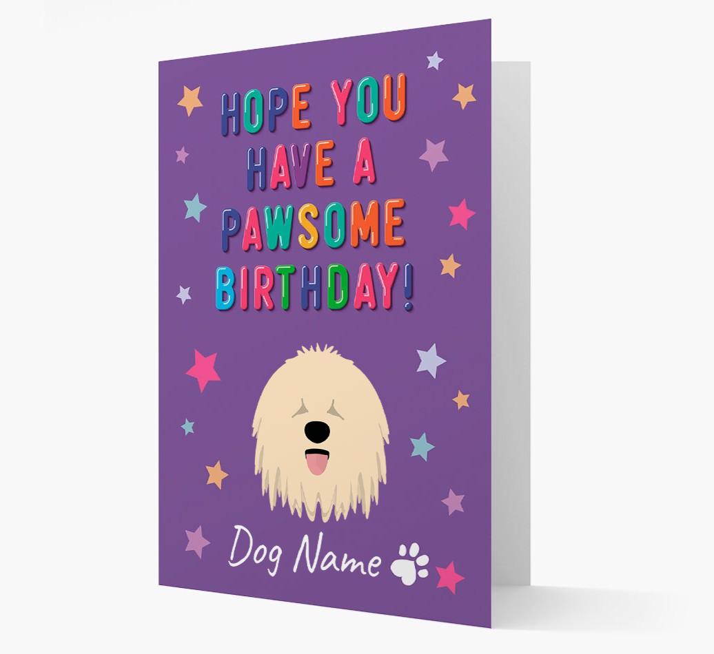 Personalised Card 'Hope You Have A Pawesome Birthday' with {breedCommonName} Icon