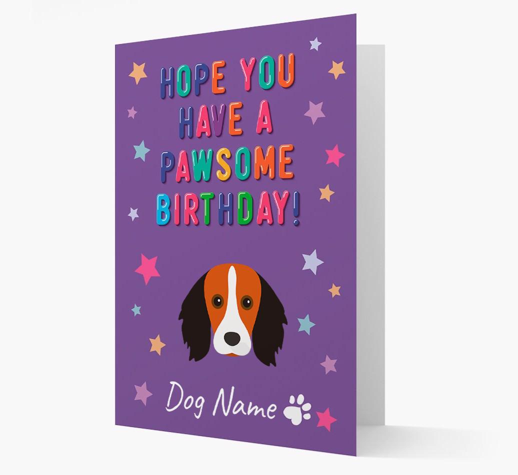 Personalised Card 'Hope You Have A Pawesome Birthday' with {breedCommonName} Icon