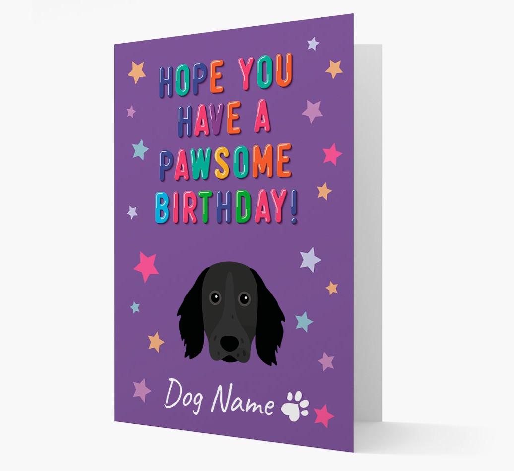 Personalised Card 'Hope You Have A Pawesome Birthday' with {breedCommonName} Icon
