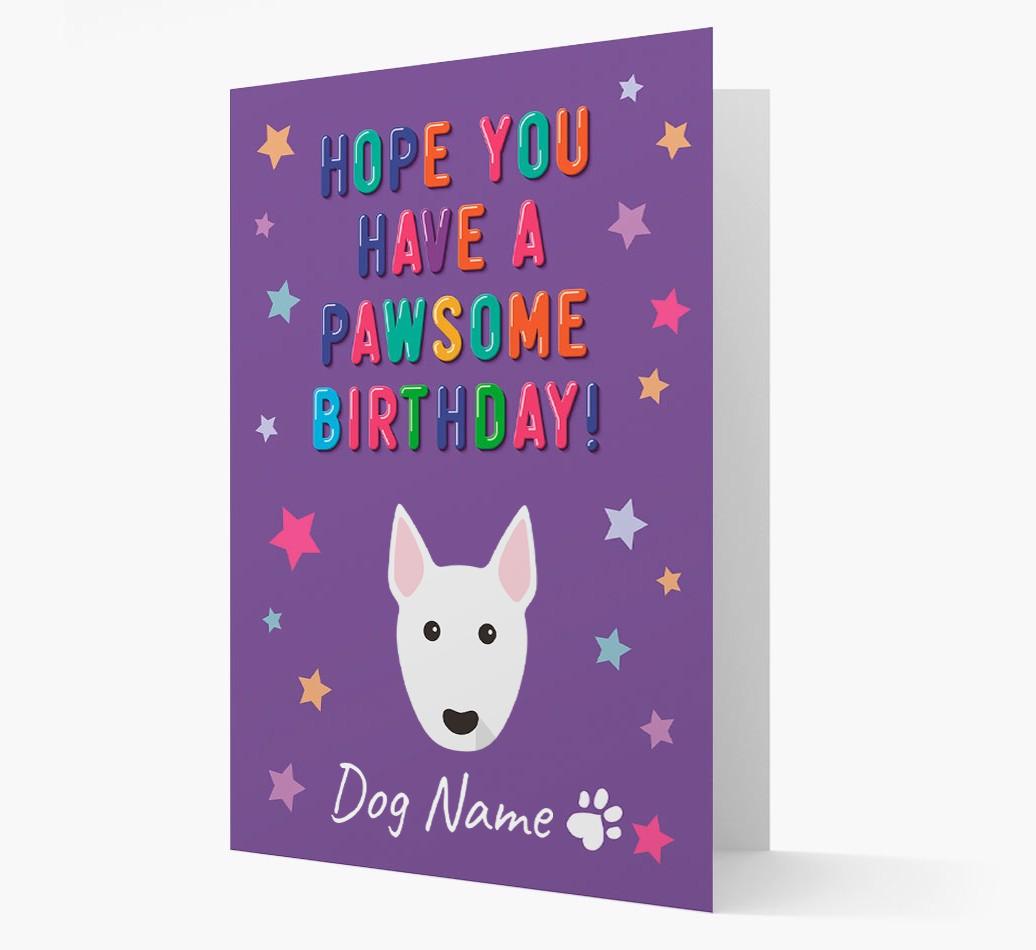 Personalised Card 'Hope You Have A Pawesome Birthday' with {breedCommonName} Icon
