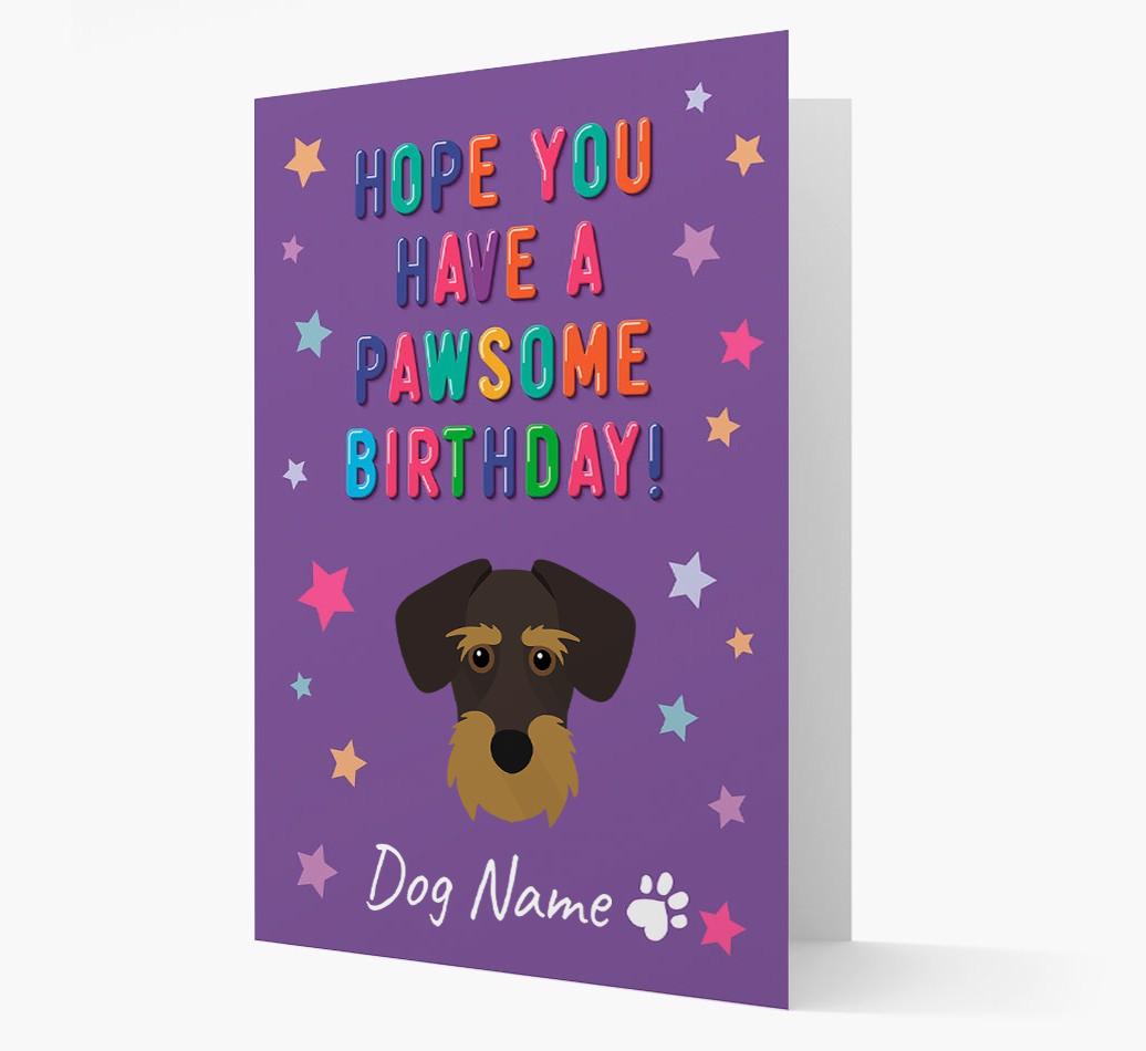 Personalised Card 'Hope You Have A Pawesome Birthday' with {breedCommonName} Icon