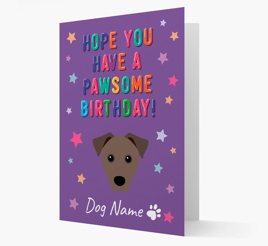 Personalised Card 'Hope You Have A Pawesome Birthday' with {breedCommonName} Icon