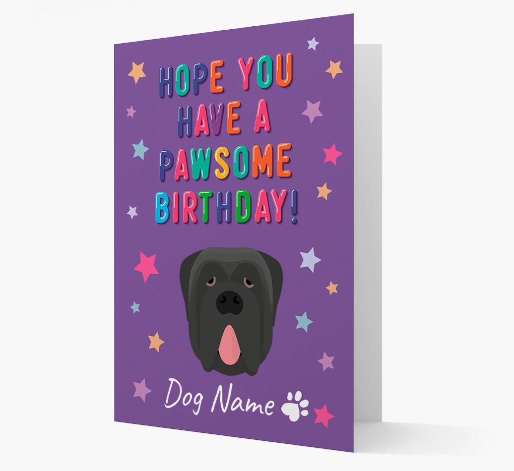 Personalised Card 'Hope You Have A Pawesome Birthday' with {breedCommonName} Icon