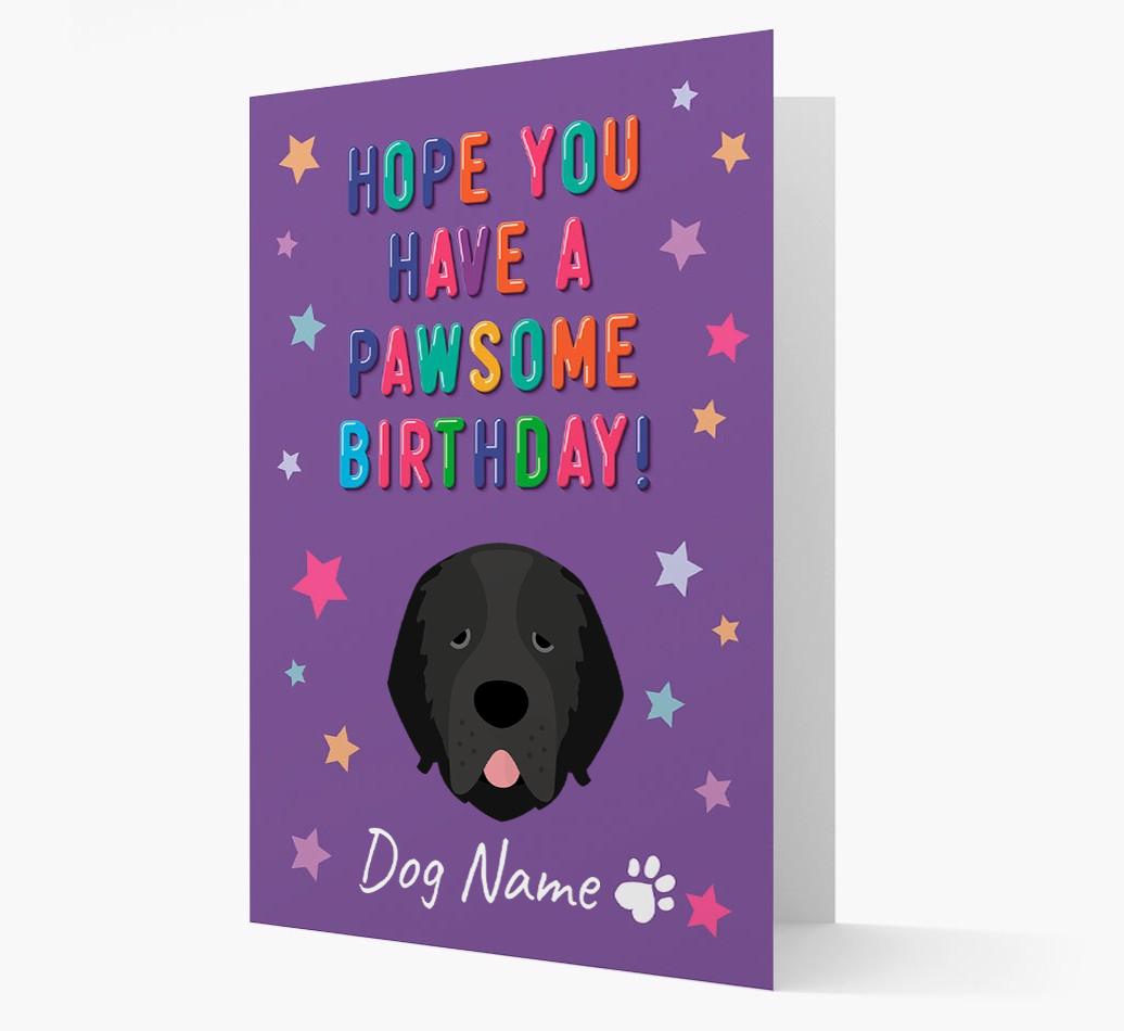 Personalised Card 'Hope You Have A Pawesome Birthday' with {breedCommonName} Icon