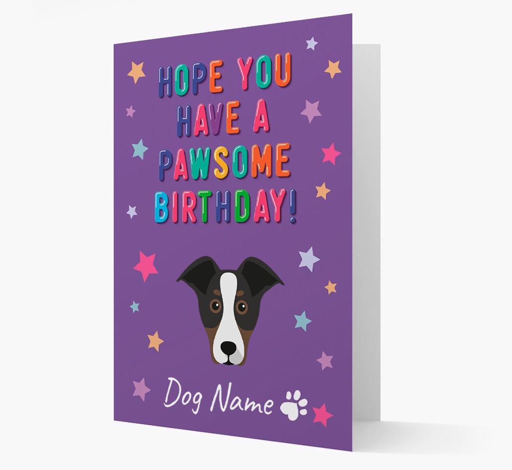 Personalised Card 'Hope You Have A Pawesome Birthday' with {breedCommonName} Icon