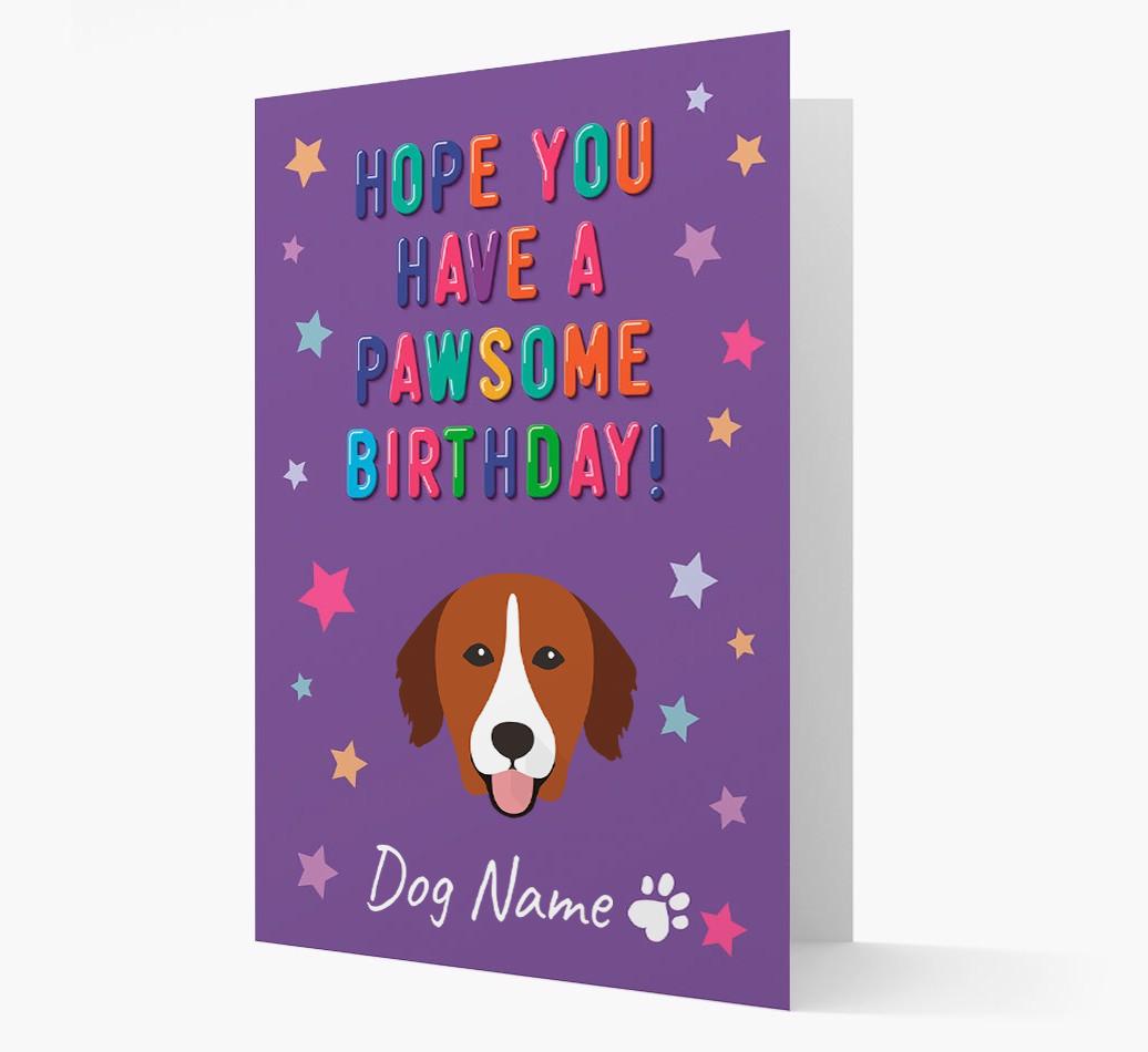 Personalised Card 'Hope You Have A Pawesome Birthday' with {breedCommonName} Icon