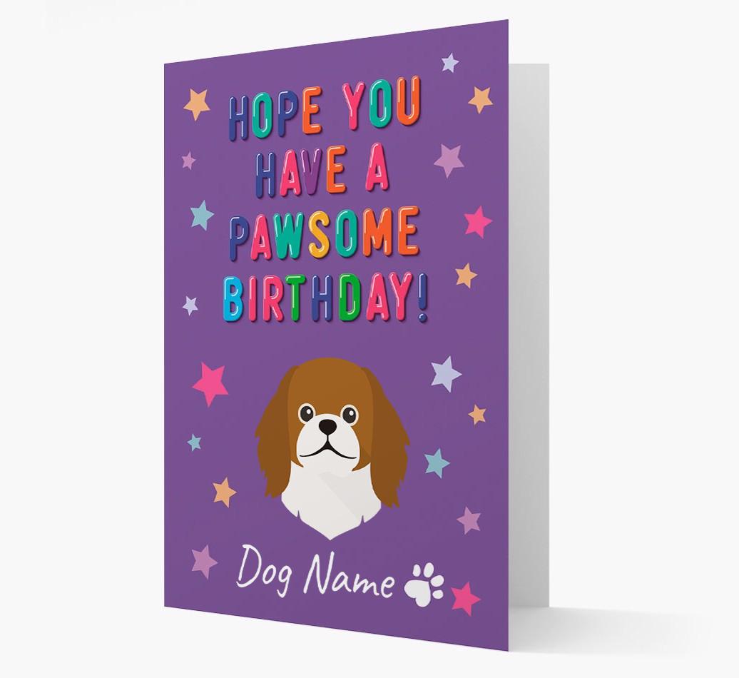 Personalised Card 'Hope You Have A Pawesome Birthday' with {breedCommonName} Icon