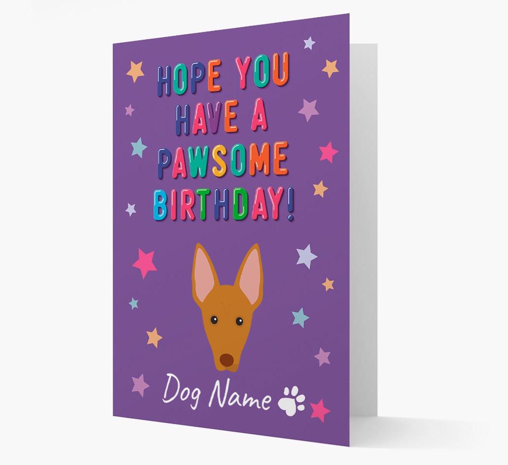 Personalised Card 'Hope You Have A Pawesome Birthday' with {breedCommonName} Icon