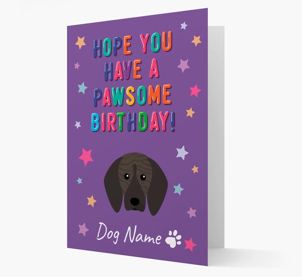 Personalised Card 'Hope You Have A Pawesome Birthday' with {breedCommonName} Icon