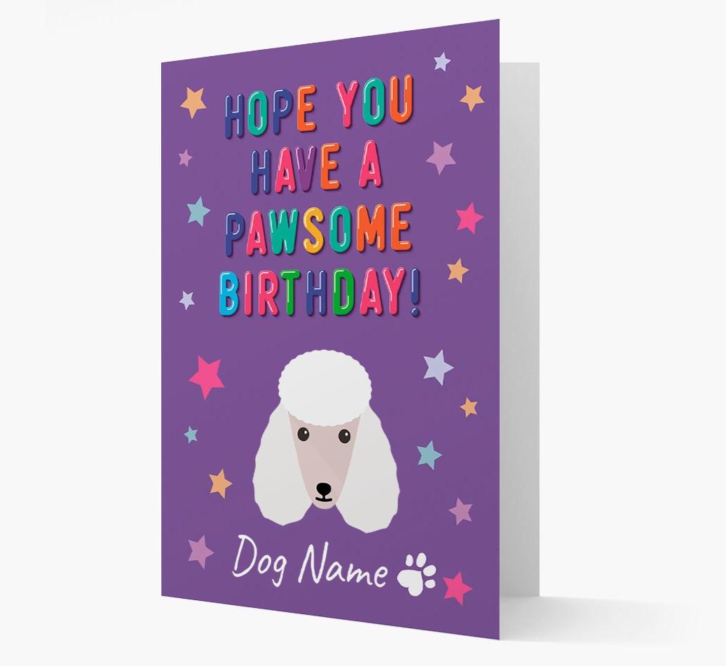 Personalised Card 'Hope You Have A Pawesome Birthday' with {breedCommonName} Icon